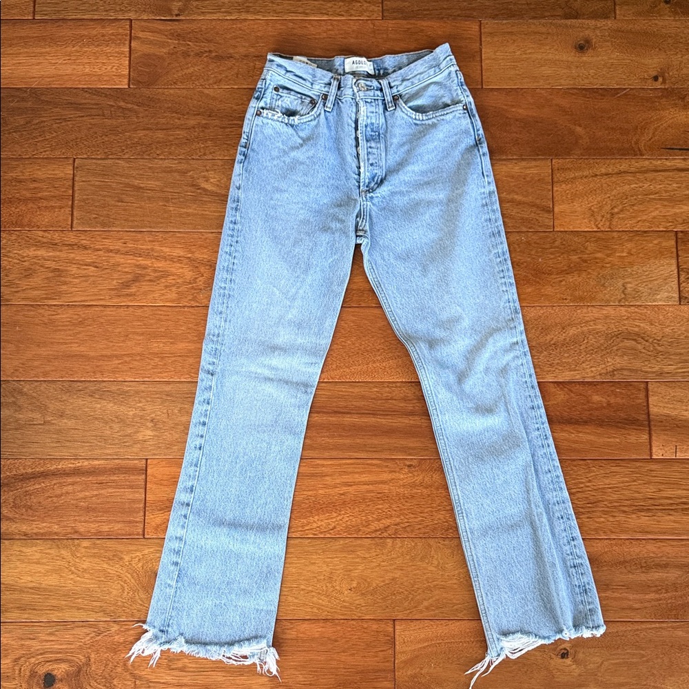 Agolde Light Blue Straight Leg Jeans